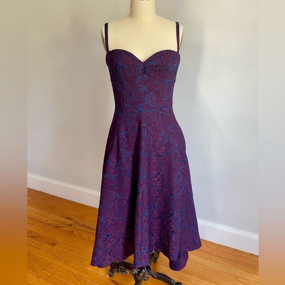 Jill Stuart Purple and Blue Strapless Dress